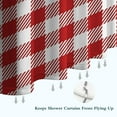 thumbnail image 6 of Red and White Plaid Pattern Shower Curtain 36"x72" ,Bathroom Decorative Shower Curtains Set with 12 Hooks,Modern Waterproof Washable Shower Curtain, 6 of 6