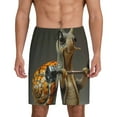 thumbnail image 1 of Fotbe Surreal Weightlifting Snail Pantalones Cortos de Pijama para Hombre, Ropa de Dormir, Pantalones de Pijama Cortos para Hombre-3X-Large, 1 of 6
