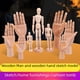 thumbnail image 2 of Títere de hombre flexible y móvil de 12 pulgadas, modelo de títere de hombre de imitación de arte humano para pintar, 2 of 4