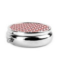 thumbnail image 3 of ZICANCN Round Pill Box Organizer with 3 Compartment, Patriotic Stars 4th of July Flag Portable Travel Pill Cases for Pocket or Purse, 3 of 6