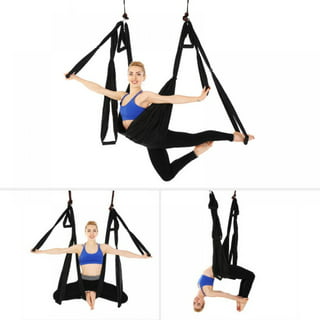 Aerial Yoga Swing Set & Hammock Kit for Improved Yoga Inversions,  Flexibility, Sensory Swing - Antigravity Yoga Sling for Beginners & Advanced
