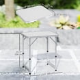 thumbnail image 2 of Folding Adjustable Patio Picnic Table Portable Camping Dining Lunch Table Aluminum Frame Silver, 2 of 7