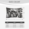 thumbnail image 4 of Uemuo American Tractor Print Throw Pillow Case – Cozy & Soft Cushion Cover, Hypoallergenic Pillow Case for Sleeping, Perfect for Women with Envelope Closure-16"x24", 4 of 6