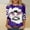 Purple, variant on Oplxuo Cute Cow Printed 3/4 Sleeve T-Shirts for Women Crewneck Dressy Blouse Loose Pullover Casual Tunic Tee Tops