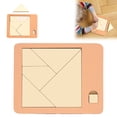 thumbnail image 2 of Square Puzzle Solving The Wooden Block Puzzle Challenge Wooden Irregularly Shaped Puzzle Disappearing Square Wooden Brain Teaser Puzzle Game, 2 of 4