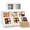 White, variant on 50 PCS Cupcake Boxes, 6.3 x 6.3 x3 Inch Brown Cookie Boxes with Window, Kraft Paper Cupcake Boxes with Insert 4 Cavity for Muffins Cookies Cupcakes Macarons Donuts, Treat Boxes with Stickers