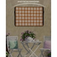 thumbnail image 6 of Outdoor TV Cover 40 to 43 Inch Weatherproof, Farmhouse Vintage Waterproof TV Screen Protector for Outside Decor with Zipper and Pocket 40"L x 25"H , Gingham Checkered Texture Burnt Orange, 6 of 7