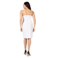 thumbnail image 4 of MeMoi Women's Silky-Smooth Double-Bonded 36" Cami Slip Dress - Womens - Female, S, White, 4 of 11