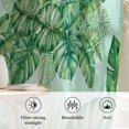 thumbnail image 6 of Tropical Leaves Sheer Curtains 63 Inches Long, Watercolor Monstera Palm Leaf Botanical Green Light Filering Curtains, Breathable Simi Curtain Privacy Drapes for Living Room Bedroom Window Treatment, 6 of 7