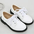 thumbnail image 5 of Cathalem Toddler Boys Girls Dress Shoes PU Leather Lace Up Wedding School Uniform Loafer Flats Boys Dress Shoes 8-12.5 Years (White,11-11.5 Years), 5 of 5