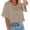 Khaki, variant on Women V Neck Half Sleeve Solid Color Cropped T Shirts