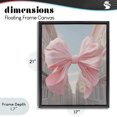 thumbnail image 4 of Stupell Industries Art Deco Pink Bow over City Street Black Floating Frame Canvas Art, 17 x 21, by The Prints Vibe, 4 of 8
