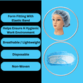 thumbnail image 3 of MMBM 24" Blue Disposable Bouffant Cap, Polypropylene Non Woven, 10GSM - 2000 Pcs, 3 of 8
