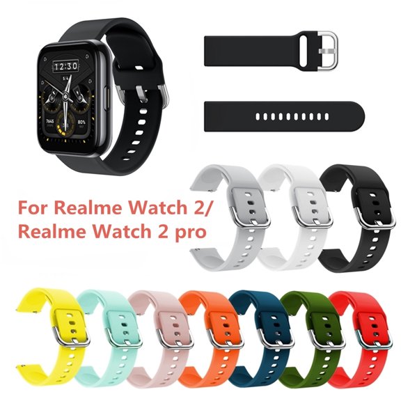 Jacenvly 2024 New Watch for Realme-2 / 2 Pro Watch Bands Colorful Silicon Replacement with Silver Clasp Watches for Women Gifts for Women