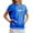 Z001-Blue, variant on Womens Plus Size Shirts Oversized Shiny Solid Short Sleeved Round Neck Tee Tops Holiday Party Casual Pullover Blouses