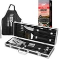 thumbnail image 6 of Kaluns 21 Pcs BBQ Tools Grill Accessories Set with Case & Apron – Heavy Duty Stainless Steel Grill Set and BBQ Utensils for Grilling Gifts for Men, 6 of 8
