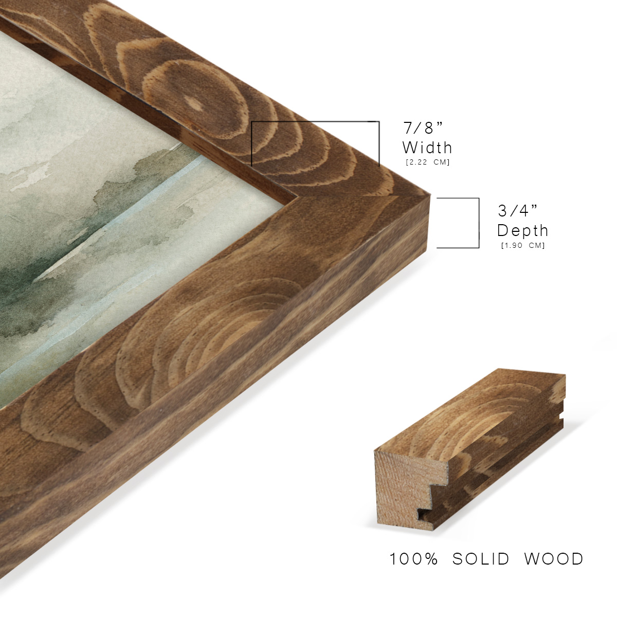 Heavy Fog I - Framed Print w/glass - Walnut