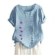 thumbnail image 1 of Camisetas de Manga Corta para Mujeres, Camiseta de Manga Corta Impresa Casual Hecha de 95% Poliéster 5% Spandex para Todas las Estaciones, Camisetas de Manga Corta para Mujeres, 1 of 3