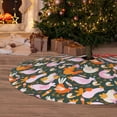 thumbnail image 5 of KLL 30" Christmas Tree Skirt Roosters and Chicks Xmas Tree Skirts Mat for New Year Xmas Holiday Party Indoor Outdoor Home Decoration, 5 of 5