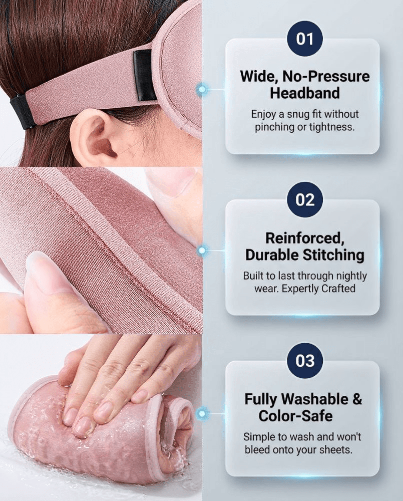 FACEMOON 2 Pack Adult Weighted Sleep Mask – Memory Foam Comfort Design | 99% Light Blocking Zero Pressure | Lash Extension Safe