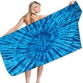 thumbnail image 3 of Zatoumnr Single-sided Velvet Beach Towel, Tie-Dyed, Cool Travel Pool Towel, Bohemian Style, Great for Travel and Swimming Vacation Necessities Gifts Swim Towels, 3 of 4