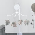 thumbnail image 5 of Bedtime Originals Elephant Love Musical Baby Crib Mobile Soother Toy - Gray, 5 of 6