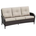 thumbnail image 7 of Meetleisure 3-Seat Outdoor Sofa, Couch Patio Sofa with Deep Seating and Thick Cushions, Beige, 7 of 7