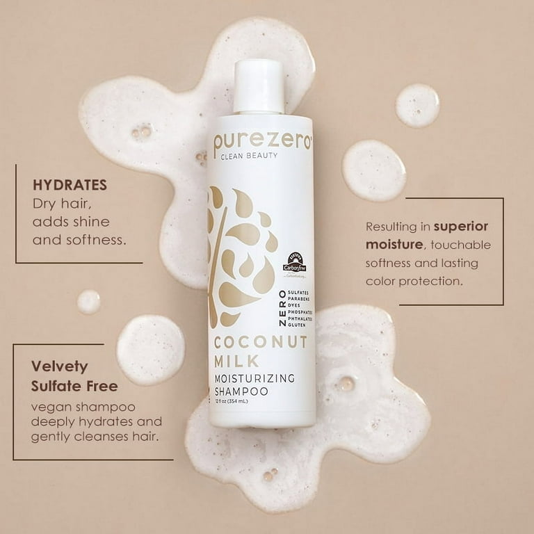 Purezero Coconut Milk Shampoo, 12oz - Walmart.com