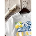 thumbnail image 3 of 100% Cotton Women's Lemon Print T-Shirt - Black Casual Short Sleeve Tee with Vibrant Lemon & Floral Design Perfect Everyday Tee | Lemon Pattern Top | 100% Cotton Tee Lemon Decor, 3 of 5