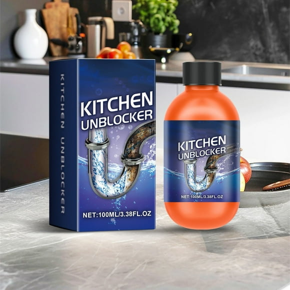 XYAIYT Drainage 3.4 Fluid Ounces Cleaner Powerful Unblocker for Kitchen Toilet,Fast Acting,Deep Cleaning,Protects,Safe Septic Tank Dredge Cleaner Blue