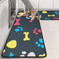thumbnail image 2 of Kitchen Rugs Sets Of 2,Cool Pet Background Dog Paw Anti Fatigue Kitchen Mat Rugs Non Slip Washable,Decorative Kitchen Floor Mats for Kitchen,Sink,Laundry,17"x47"+17"x47", 2 of 5