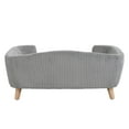 thumbnail image 6 of Pefilos Large Dog Couch Furniture, 30" Wide Pet Sofa for Medium Dogs with Removable Mattress, Luxury Raised Pet Couch Lounging Dog Bed with Anti-Slip Bottom, Light Gray, 6 of 10