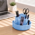 thumbnail image 5 of Yhmxh Rotating Desk Organizer, 360° Rotating Pencil Pen Holder for Desk, Large Capacity Pencil Cup with Multiple Slots Pencil Organizer, Art Supply Storage Box Caddy for Office and Home, 5 of 6