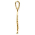 thumbnail image 3 of Gem & Harmony 14K Yellow Gold Diamond-Cut Leaf Charm Pendant Necklace with Chain for Women, 3 of 5