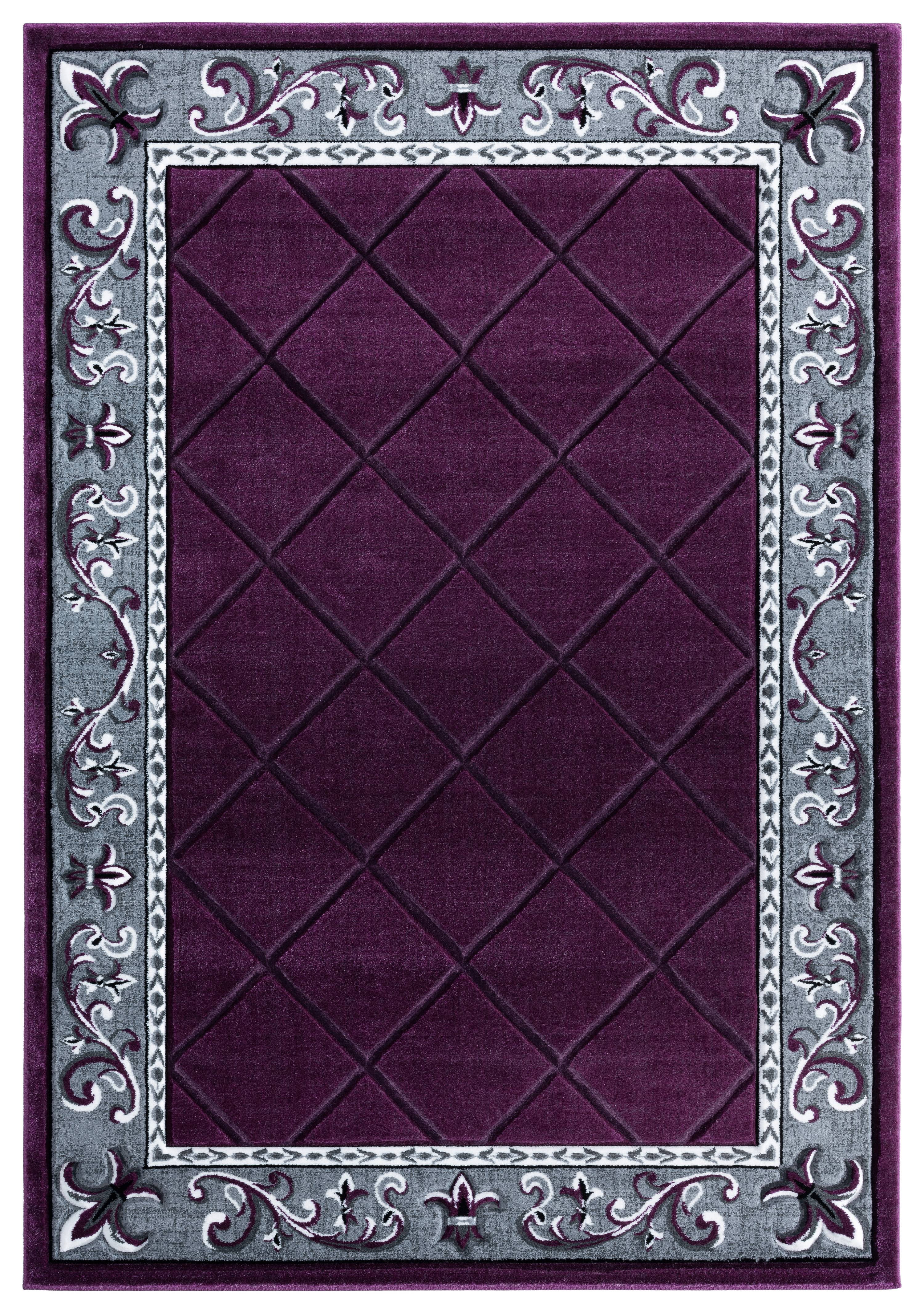United Weavers Drachma Kengsley Transitional Border Area Rug, Plum, 7'10" x 7'10"