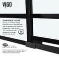 thumbnail image 5 of VIGO Elan 64 to 68 in. W x 74 in. H Sliding Frameless Shower Door in Matte Black with 3/8 in. (10mm) Clear Glass, 5 of 15