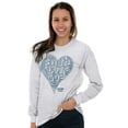 thumbnail image 4 of Faith Love God Heart Christian Women's Long Sleeve T Shirt Brisco Brands X, 4 of 6
