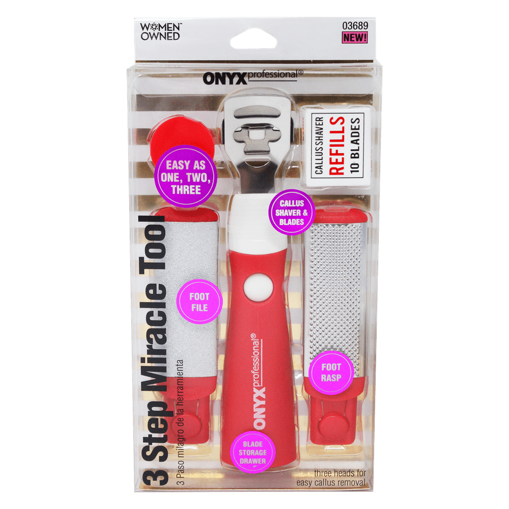 Onyx Professional 3 Step Miracle Callus and Hard Skin Removing Tool