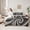 Grey Brown, variant on Feelyou Chic Circle Abstract Bedding Comforter Set 7-Piece, Modern Minimalism King Bedding Sets, Fashion Geometric Stripes Bed Sheets, Ultra Soft Home Decor