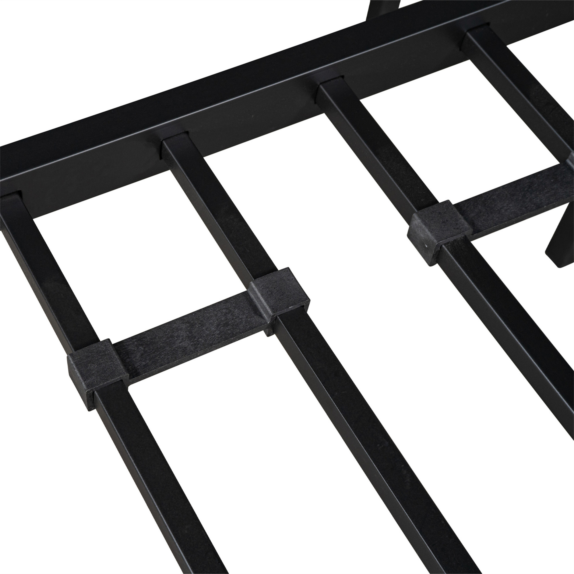 Aukfa Metal Triple Bunk Bed, Convertible to 3 Twin Bed for Kids Teens, Twin over Twin & Twin, Black