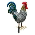 thumbnail image 2 of 15" Red Metal Rooster Statue - Rustic Chicken Garden Sculpture for Outdoor Decor, Weatherproof Yard Art for Patio, Porch & Spring Lawn Ornaments, 2 of 6