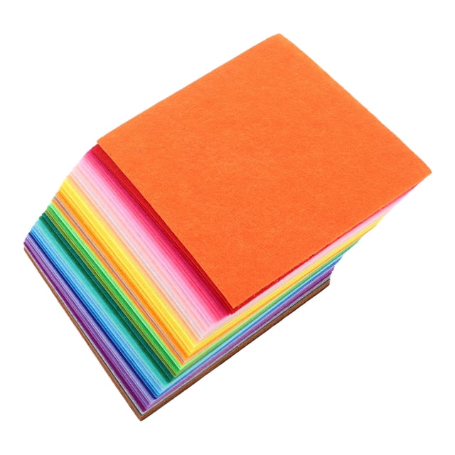 HONMEET Soft Quilting Squares Assorted Color Nonwoven Felt Pieces for Diy Crafts and Home Decor 50 Pcs