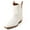 White, variant on YDN Women Classic Square Closed Toe Ankle Boots Back Zipper Stacked Low Heel Wide Calf Booties Casual Dressy Shoes Size 7 Red
