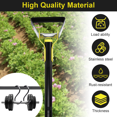 thumbnail image 2 of Hoe Garden Tool, 74 Inch Stainless Steel Stirrup Hoe Tools Garden Hula Hoes, Sharp and Durable Loop Hoe Weeding Rake Handheld Adjustable Gardening Weeding Loop for Loosening Soil Planting Farm, 2 of 7