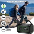 thumbnail image 5 of 12000MAh Emergency Weather Radio Hand Crank Radio Solar Radio Portable AM/FM/ Radio with Flashlight, 5 of 5