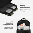 thumbnail image 4 of Mochila MATEIN Carry on extra grande de 40 litros para portátil de 17 pulgadas, 4 of 9