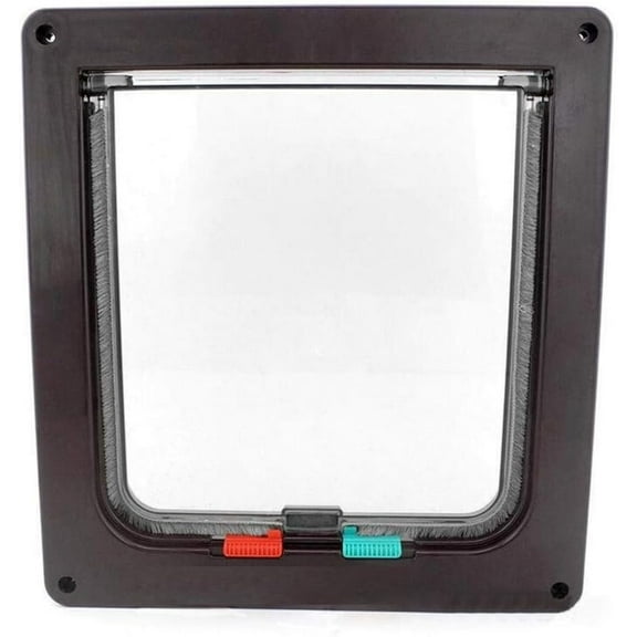 Pet Door Pet Door 4 Way Lockable Security Flap Door For Dog Cat Kitten Wall Mount Door Pet Supplies 1Pcs L