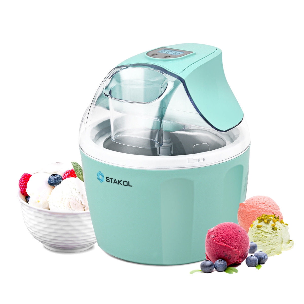 STAKOL 1.5 Quart Automatic Ice Cream Maker Freezer Bowl Dessert Machine