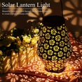 thumbnail image 2 of Linterna Solar De Jardín, Hangrui Luz Solar Led Exterior Colgante Hueco Metal Tallado Linterna Solar Ip65 Impermeable Decorativo para Fiesta, Patio, Pasarela, 2 of 5