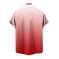thumbnail image 6 of Timoontee Men's Gardient Color Short Sleeve Shirt Casual Button Down Lapel Shirts Lightweight Summer Shirts for Beach Everday Wear Watermelon Red XXXXXL, 6 of 6